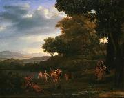 Claude Lorrain Landscape with Dancing Satyrs and Nymphs oil painting artist